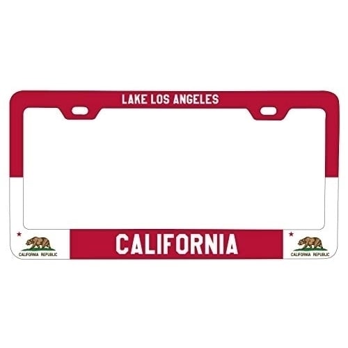 R and R Imports Lake Los Angeles California Metal License Plate Frame Image 1