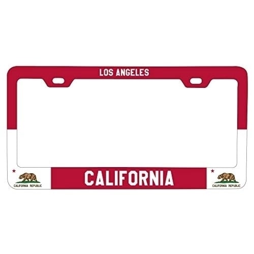 R and R Imports Los Angeles California Metal License Plate Frame Image 1