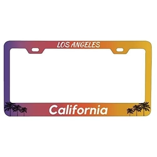 R and R Imports Los Angeles California West Coast Trendy Souvenir Metal License Plate Frame Image 1