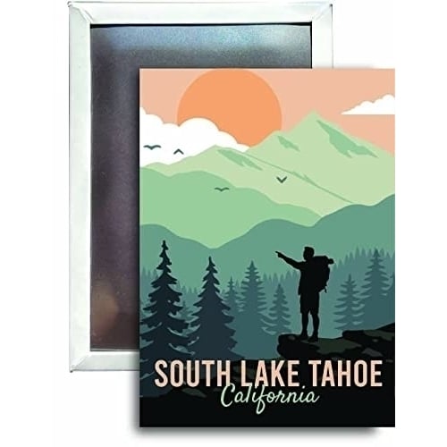 R and R Imports South Lake Tahoe California Refrigerator Magnet 2.5"X3.5" Approximately Hike Destination Image 1