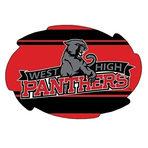 R and R Imports, Inc West High School Panthers Salt Lake City Utah Sports Team 5x6 Inch Swirl Car Fridge Magnet Image 1