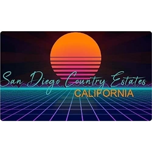 San Diego Country Estates California 4 X 2.25-Inch Fridge Magnet Retro Neon Design Image 1