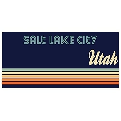 Salt Lake City Utah 5 x 2.5-Inch Fridge Magnet Retro Design Image 1