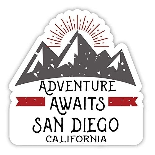 San Diego California Souvenir 4-Inch Fridge Magnet Adventure Awaits Design Image 1