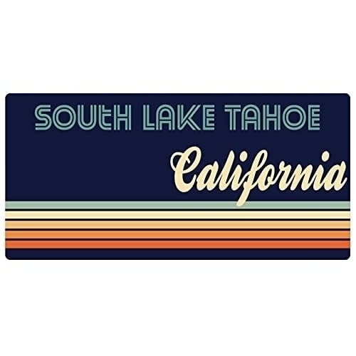 South Lake Tahoe California 5 x 2.5-Inch Fridge Magnet Retro Design Image 1