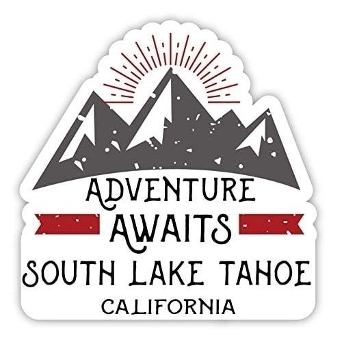 South Lake Tahoe California Souvenir 2-Inch Vinyl Decal Sticker Adventure Awaits Design Image 1