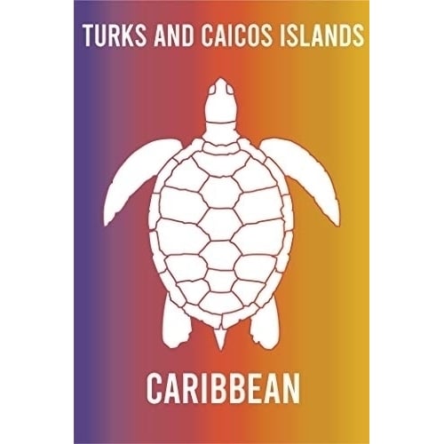 Turks And Caicos Islands Caribbean Souvenir 2x3 Inch Fridge Magnet Turtle Design Image 1