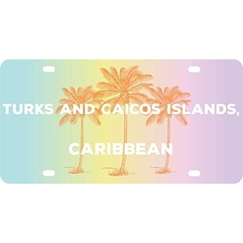 Turks and Caicos Islands Caribbean Souvenir Mini Metal License Plate 4.75 x 2.25 inch Image 1