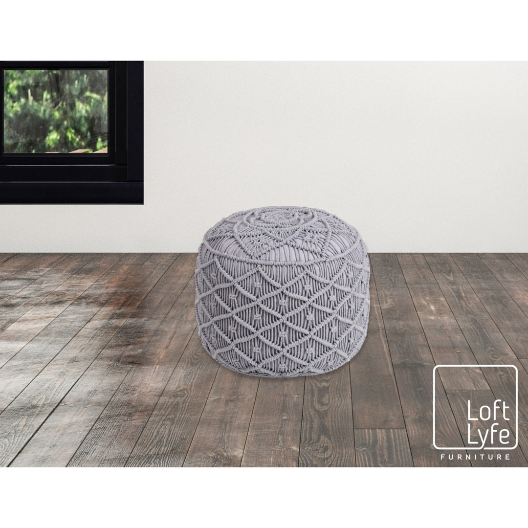 Kipton Cotton Yarn Pouf Image 6