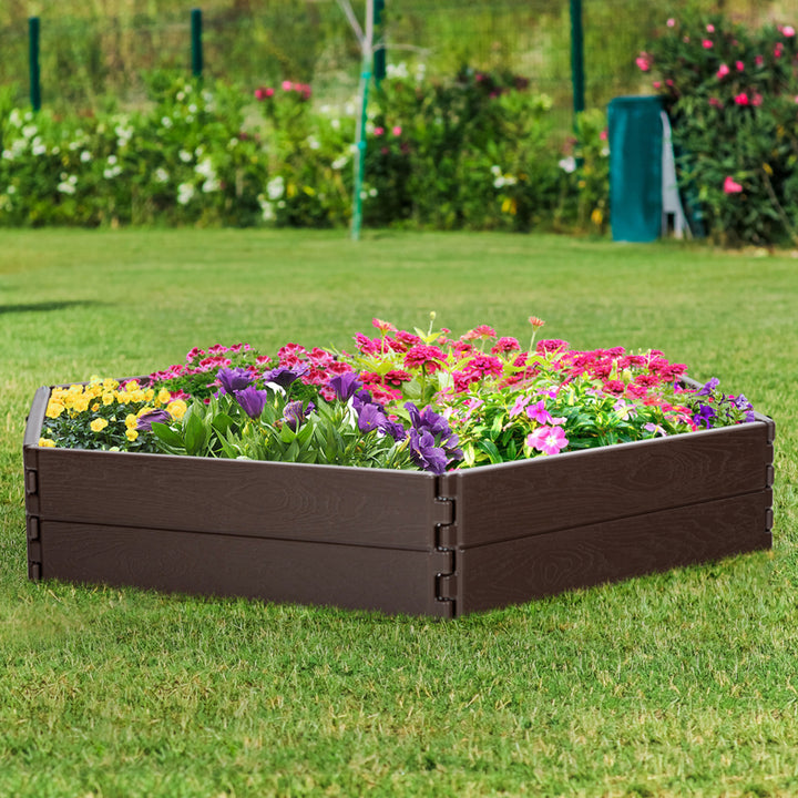 2PCS Raised Garden Bed Set Outdoor Planter Box for Vegetable Flower Gardening Image 3