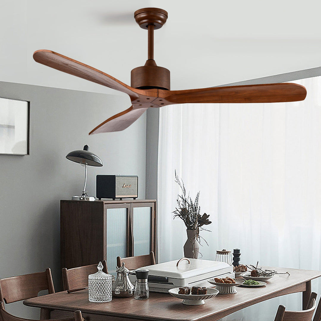 52 Modern Ceiling Fan No Light Indoor Outdoor w/Remote Control Image 3