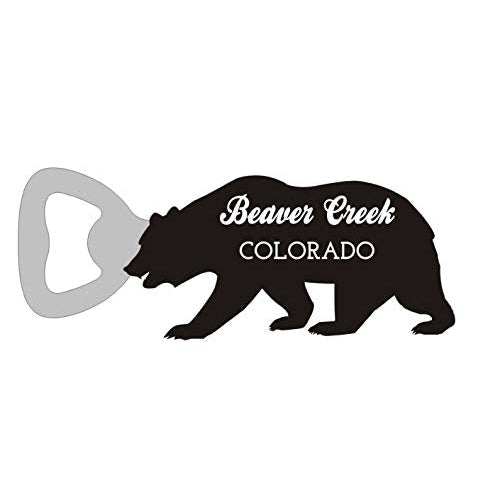 Beaver Creek Colorado Camping Souvenir Bear Bottle Opener Image 1