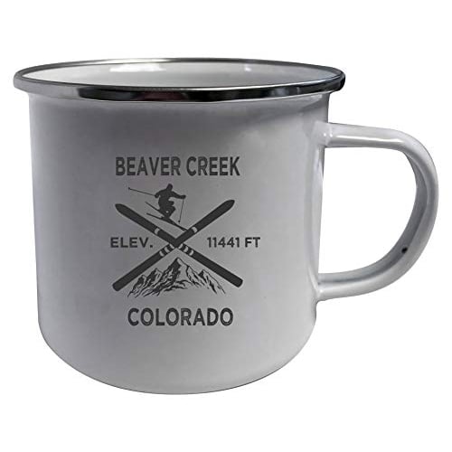 Beaver Creek Colorado Ski Adventures White Tin Camper Coffee Mug 2-Pack Image 1