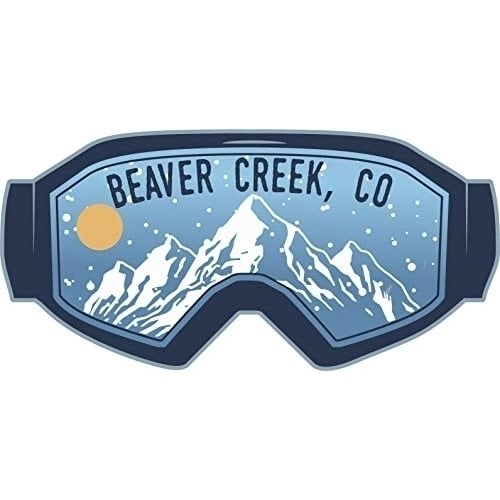 Beaver Creek Colorado Ski Adventures Souvenir Approximately 5 x 2.5-Inch Vinyl Decal Sticker Goggle Design 4-Pack Image 1