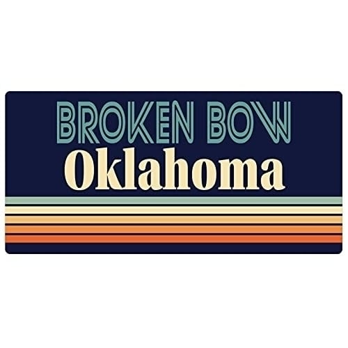 Broken Bow Oklahoma 5 x 2.5-Inch Fridge Magnet Retro Design Image 1