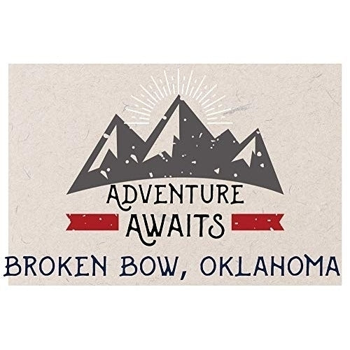 Broken Bow Oklahoma Souvenir 2x3 Inch Fridge Magnet Adventure Awaits Design Image 1