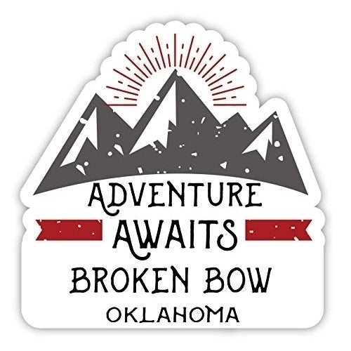 Broken Bow Oklahoma Souvenir 2-Inch Vinyl Decal Sticker Adventure Awaits Design Image 1