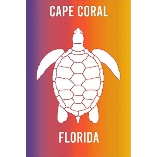 Cape Coral Florida Souvenir 2x3 Inch Fridge Magnet Turtle Design Image 1