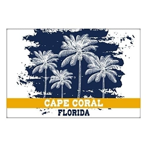 Cape Coral Florida Souvenir 2x3 Inch Fridge Magnet Palm Design Image 1