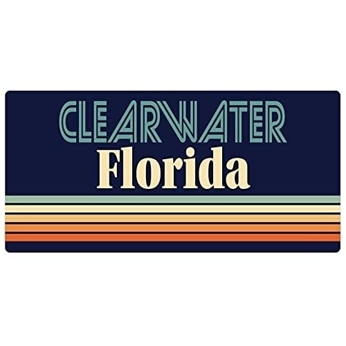 Clearwater Florida 5 x 2.5-Inch Fridge Magnet Retro Design Image 1