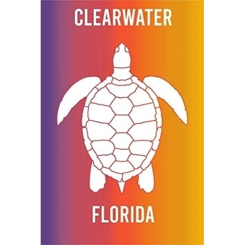 Clearwater Florida Souvenir 2x3 Inch Fridge Magnet Turtle Design Image 1