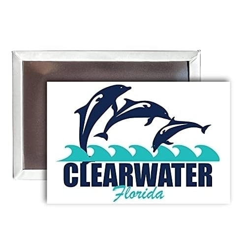 Clearwater Florida Souvenir 2x3-Inch Fridge Magnet Dolphin Design Image 1