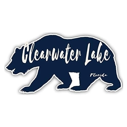 Clearwater Lake Florida Souvenir 3x1.5-Inch Vinyl Decal Sticker Bear Design Image 1