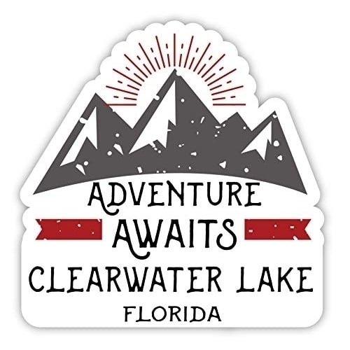 Clearwater Lake Florida Souvenir 4-Inch Fridge Magnet Adventure Awaits Design Image 1