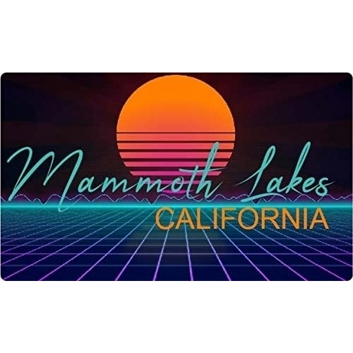 Mammoth Lakes California 4 X 2.25-Inch Fridge Magnet Retro Neon Design Image 1