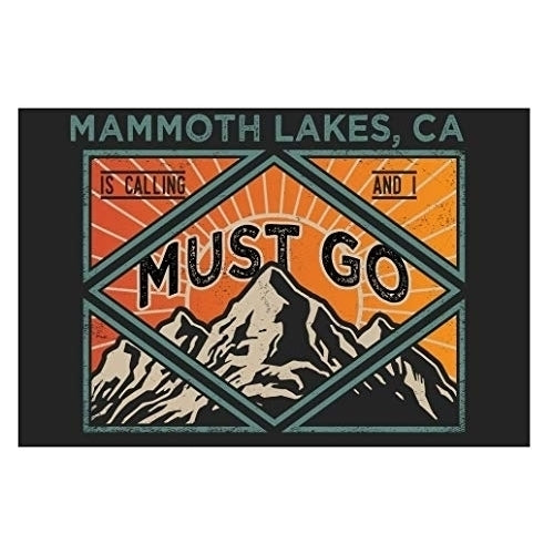 Mammoth Lakes California 9X6-Inch Souvenir Wood Sign With Frame Must Go Design Image 1