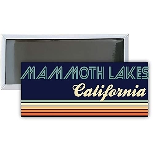 Mammoth Lakes California Souvenir 4.75x2-Inch Rectangle Fridge Magnet Retro Design Image 1