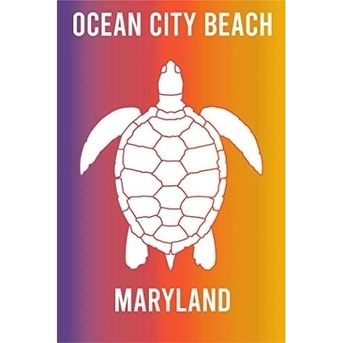 Ocean City Beach Maryland Souvenir 2x3 Inch Fridge Magnet Turtle Design Image 1