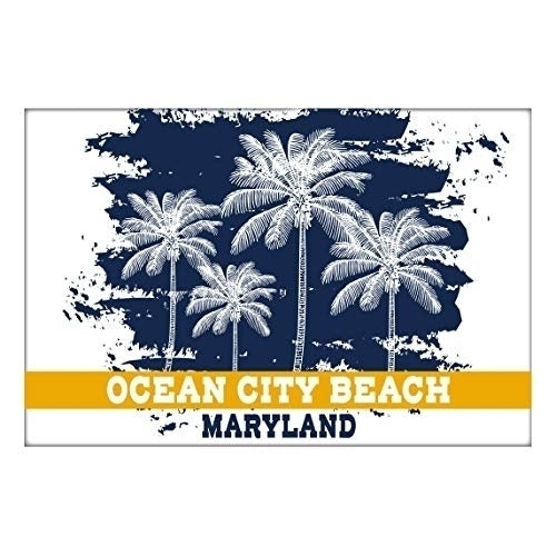 Ocean City Beach Maryland Souvenir 2x3 Inch Fridge Magnet Palm Design Image 1