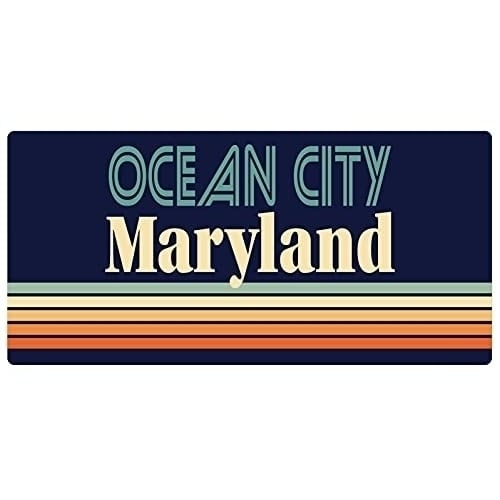 Ocean City Maryland 5 x 2.5-Inch Fridge Magnet Retro Design Image 1