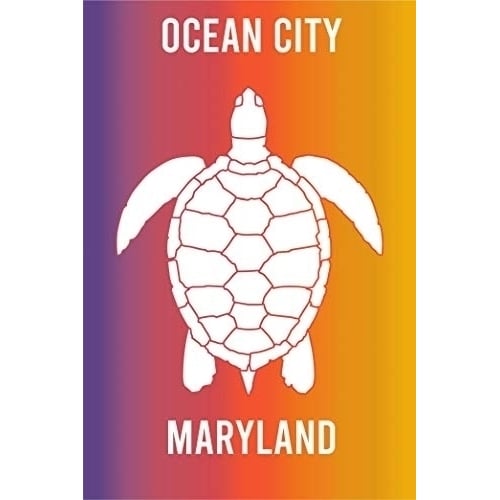 Ocean City Maryland Souvenir 2x3 Inch Fridge Magnet Turtle Design Image 1