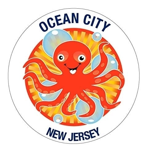 Ocean City Maryland Souvenir 4 Inch Vinyl Decal Sticker Octopus Design Image 1