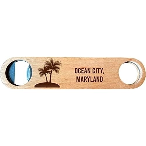 Ocean City, Maryland, Wooden Bottle Opener palm design Image 1