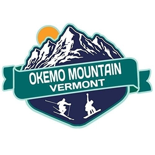 Okemo Mountain Vermont Ski Adventures Souvenir 4 Inch Vinyl Decal Sticker Mountain Design 4-Pack Image 1