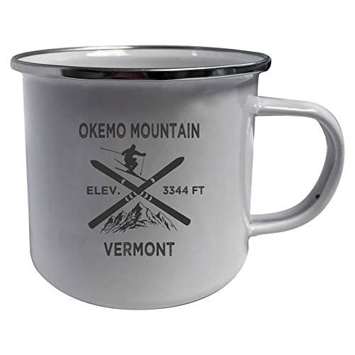 Okemo Mountain Vermont Ski Adventures White Tin Camper Coffee Mug 2-Pack Image 1