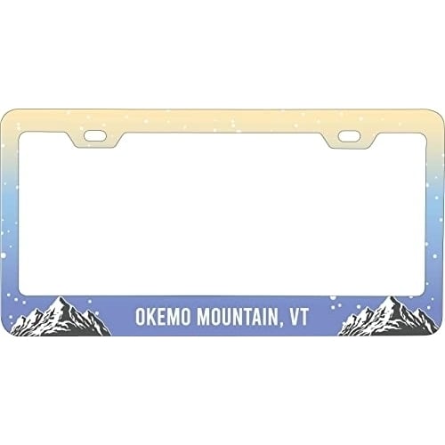 Okemo Mountain Vermont Ski Snowboard Winter Adventures Metal License Plate Frame Image 1