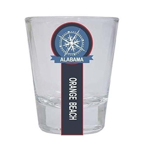 Orange Beach Alabama Nautical Souvenir Round Shot Glass Image 1