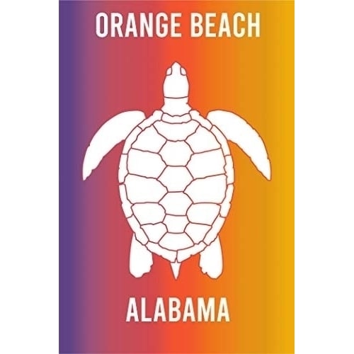 Orange Beach Alabama Souvenir 2x3 Inch Fridge Magnet Turtle Design Image 1