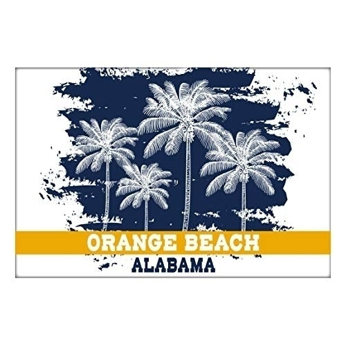 Orange Beach Alabama Souvenir 2x3 Inch Fridge Magnet Palm Design Image 1