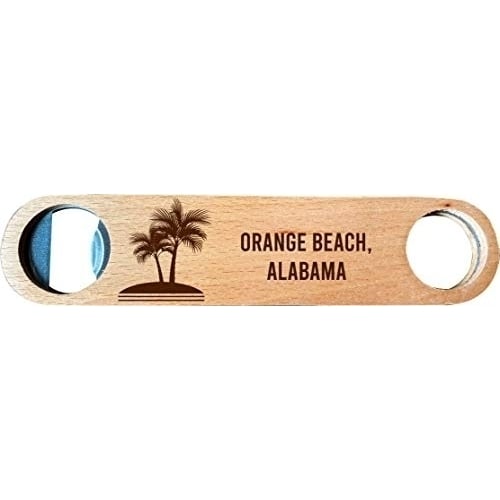 Orange Beach, Alabama, Wooden Bottle Opener palm design Image 1