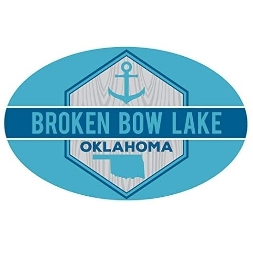 R and R Imports Broken Bow Oklahoma Lake Nautical Resevoir Trendy Souvenir Oval Magnet Image 1