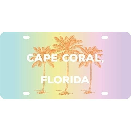 R and R Imports Cape Coral Florida Souvenir Mini Metal License Plate 4.75 x 2.25 inch Image 1