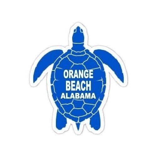 Orange Beach Alabama Souvenir Turtle Shape Decal 4 Inch Image 1