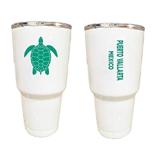 Puerto Vallarta Mexico Souvenir 24 oz Insulated Stainless Steel Tumbler White White. Image 1