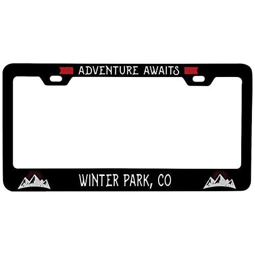 R and R Imports Winter Park Colorado Vanity Metal License Plate Frame Image 1