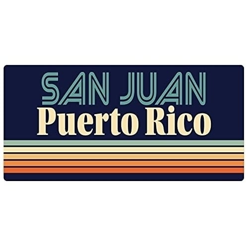 San Juan Puerto Rico 5 x 2.5-Inch Fridge Magnet Retro Design Image 1